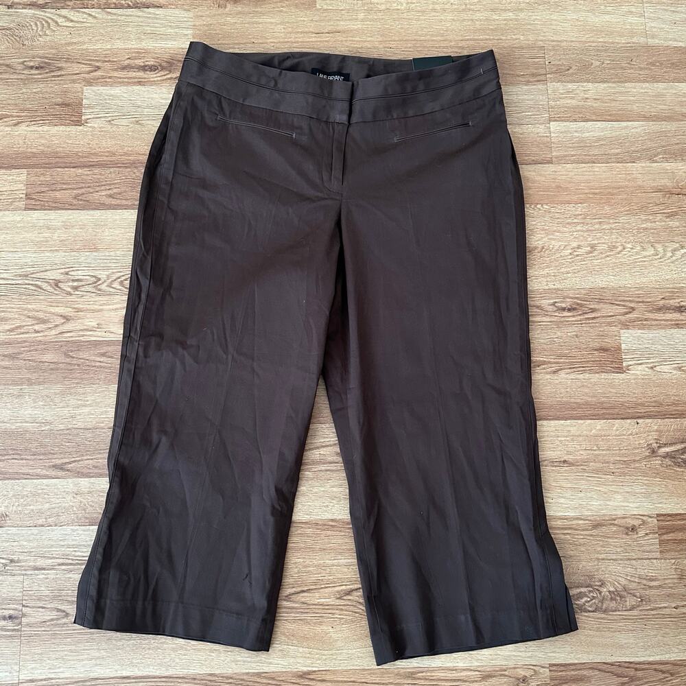 Lane Bryant Women’s Brown Cropped Hight Rise Pants Size 16 NWT - Picture 3 of 6